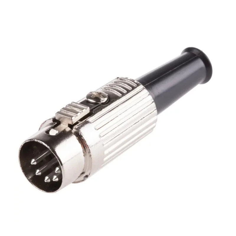 RS PRO 5 Pole Straight Standard DIN Plug, 4A Current, 100V AC, Push Lock, Cable Male 491-172