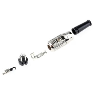 RS PRO 7 Pole Straight Standard DIN Plug, 4A, 100V AC, Push Lock, Cable Male 491-178