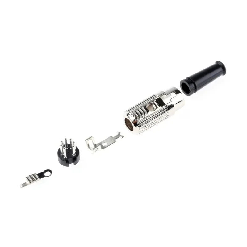 RS PRO 7 Pole Straight Standard DIN Plug, 4A, 100V AC, Push Lock, Cable Male 491-178