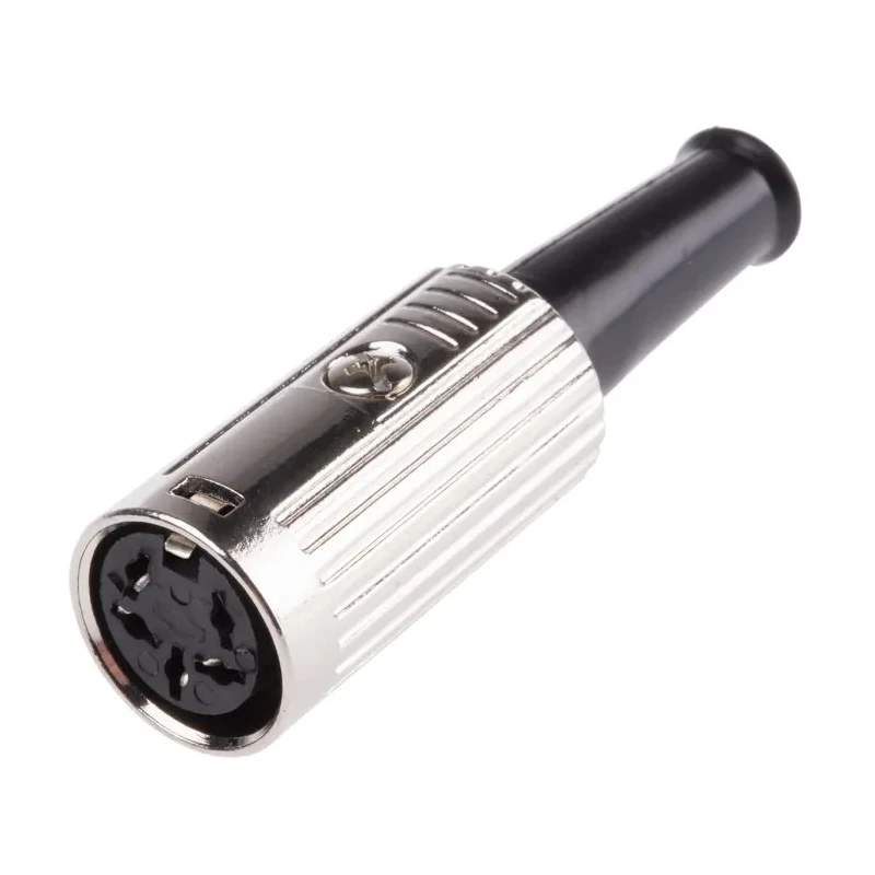 RS PRO 5 Pole Straight Standard DIN Socket, 4A, 100V AC, Push Lock, Cable Female 491-201