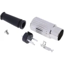 RS PRO 3 Pole Straight Standard DIN Plug, 4A Current, 100V AC, Screw Mating, Cable Mount, Male, ABS Housing, Brass 491-188