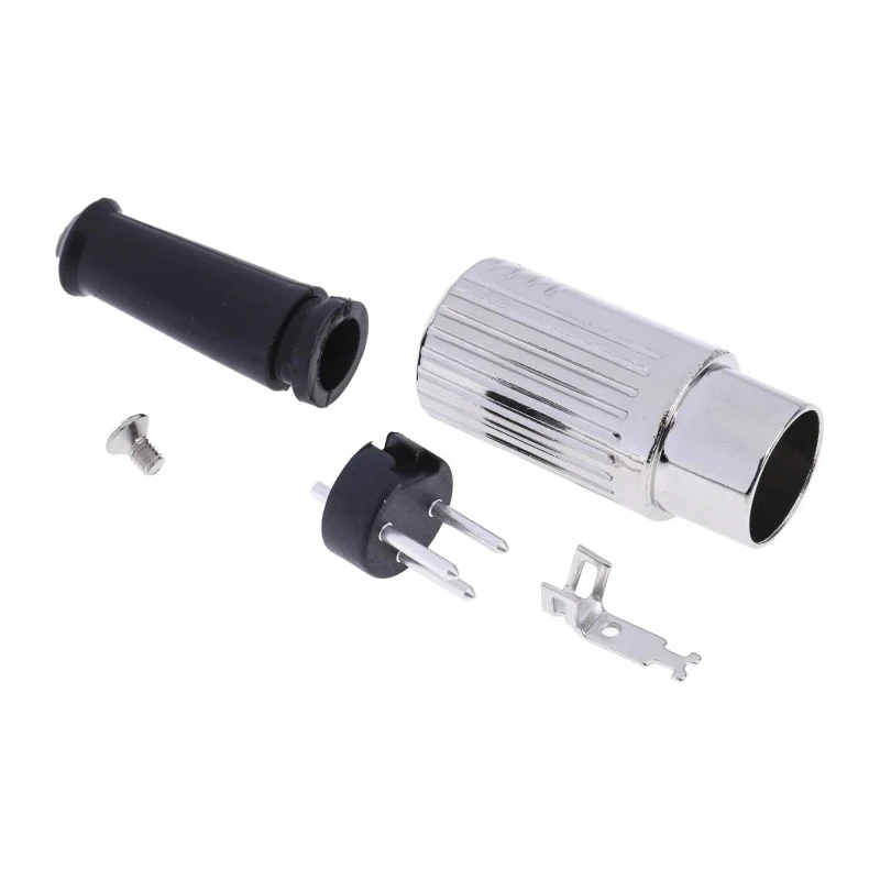RS PRO 3 Pole Straight Standard DIN Plug, 4A Current, 100V AC, Screw Mating, Cable Mount, Male, ABS Housing, Brass 491-188
