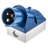 MENNEKES IP44 Blue Wall Mount 3P 16A Industrial Power Connector 230V IP44 25° Orientation