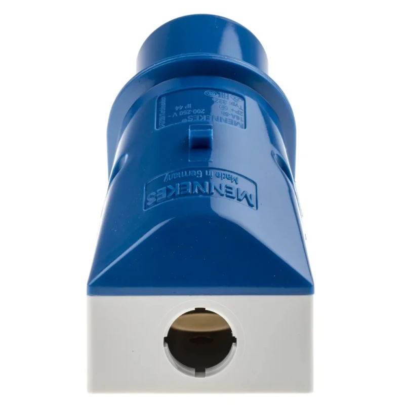 MENNEKES IP44 Blue Wall Mount 3P 16A Industrial Power Connector 230V IP44 25° Orientation 
