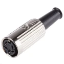 RS PRO 5 Pole Straight Standard DIN Socket, 4A, 100V AC, Push Lock, Cable Female 491-213