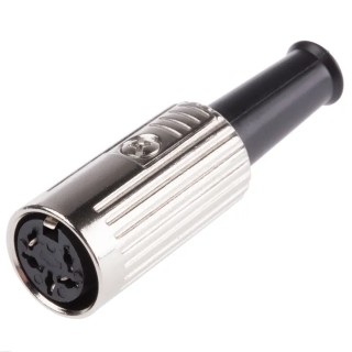 RS PRO 5 Pole Straight Standard DIN Socket, 4A, 100V AC, Push Lock, Cable Female 491-213