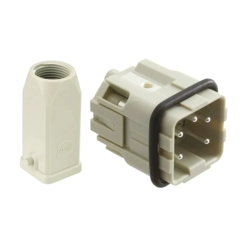 HARTING Heavy Duty Power Connector Panel Mount Screw Termination 4 Way 10A 230V/400V Han A Male 09200030420+09200042611