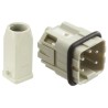 HARTING Heavy Duty Power Connector Panel Mount Screw Termination 4 Way 10A 230V/400V Han A Male 09200030420+09200042611