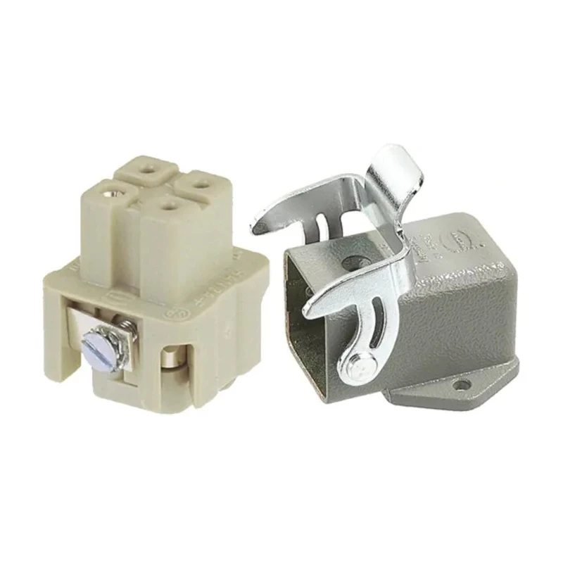 HARTING Heavy Duty Power Connector, Panel Mount, Screw Termination, 3 Way, 10A, Han A Female 09200030801+09200032711