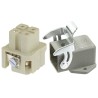 HARTING Heavy Duty Power Connector, Panel Mount, Screw Termination, 3 Way, 10A, Han A Female 09200030801+09200032711