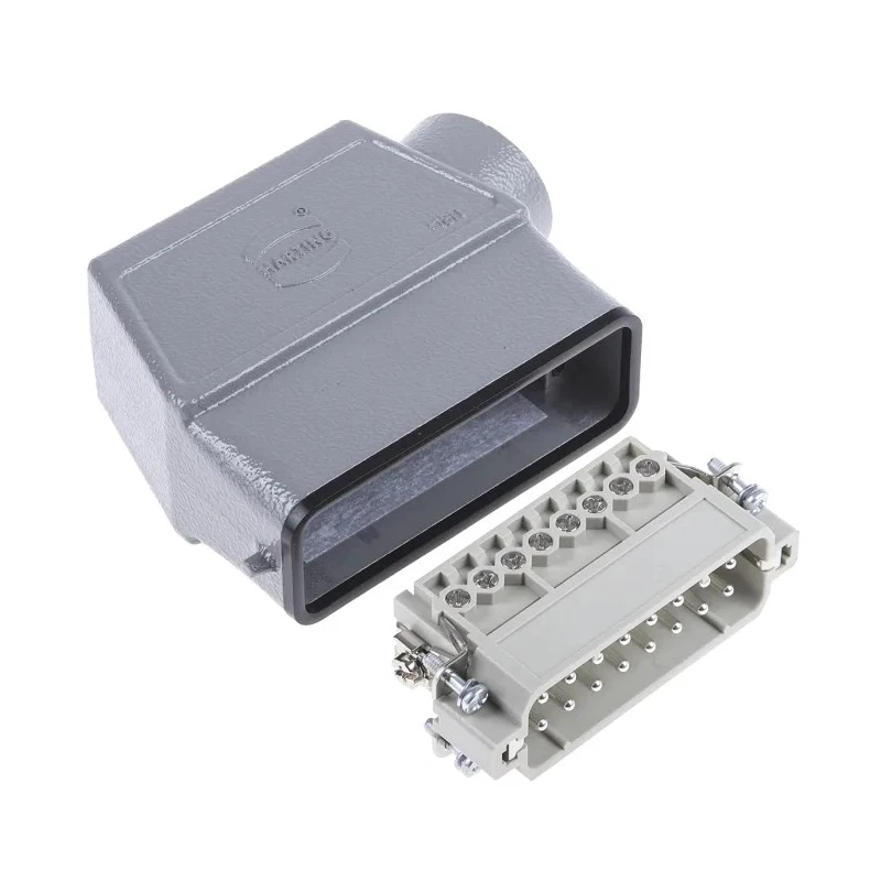 HARTING Heavy Duty Power Connector Panel Mount Screw Termination 16A 250V 16 Way Han A Male 09200160540+09200162612