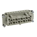 HARTING Heavy Duty Power Connector Panel Screw 16 Way 16A Han E Female 500V 09300160301+09330162701