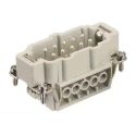 HARTING Heavy Duty Power Connector Panel Screw 10 Way 16A 500V Han E Male 09300101521+09330102601