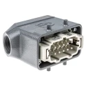 HARTING Heavy Duty Power Connector Panel Screw 10 Way 16A 500V Han E Male 09300101521+09330102601
