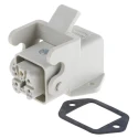 HARTING Heavy Duty Power Connector Panel Screw 4 Way 10A Han A Female 230V 400V 09200030820+09200042711