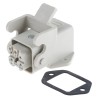 HARTING Heavy Duty Power Connector Panel Screw 4 Way 10A Han A Female 230V 400V 09200030820+09200042711