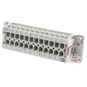 HARTING Heavy Duty Power Connector, Panel Mount, Screw Termination, 24 Way + PE, 16A, Han E Female 09300241731+09330242701
