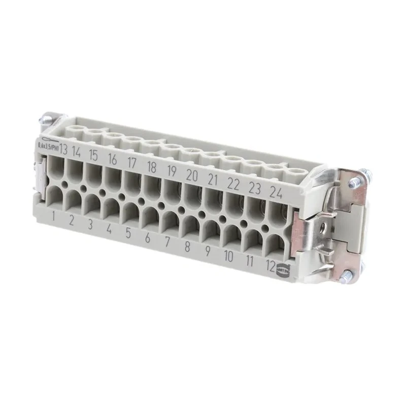 HARTING Heavy Duty Power Connector, Panel Mount, Screw Termination, 24 Way + PE, 16A, Han E Female 09300241731+09330242701