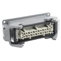 HARTING Heavy Duty Power Connector Panel Mount Screw Termination 24 Way 16A 500V Han E Female 09300241230+09330242701
