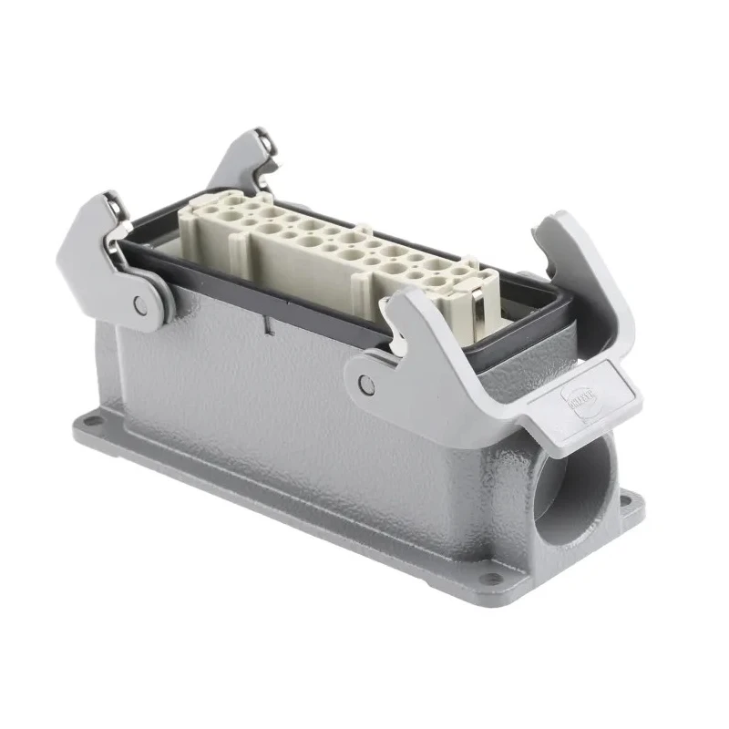 HARTING Heavy Duty Power Connector Panel Mount Screw Termination 24 Way 16A 500V Han E Female 09300241230+09330242701