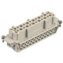 HARTING Heavy Duty Power Connector Panel Mount Screw Termination 24 Way 16A 500V Han E Female 09300241230+09330242701