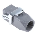HARTING Han A Range Heavy Duty Power Connector Hood, Die Cast Zinc Body, Top Cable Entry, M20 Thread, 1 Lever 19200031750