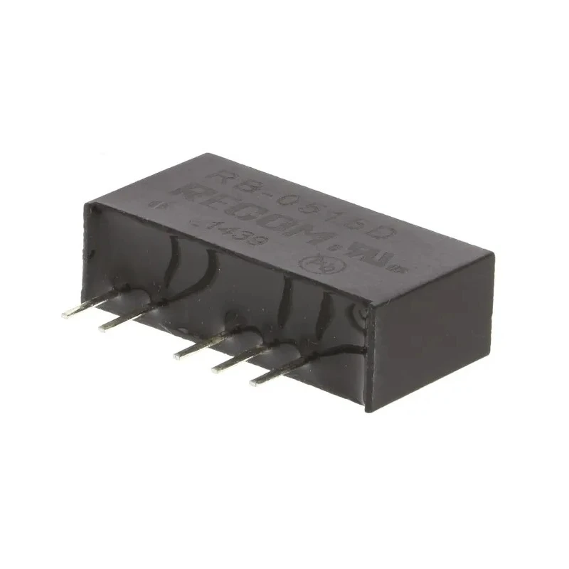 Recom 1W SIP Single/Dual Output Unregulated Isolated DC-DC Converter, 15V dc, -15V dc, 33mA Output Current, 5V dc RB-0515D