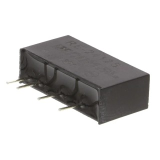 Recom DC/DC Converter, 12V dc Output, 84 mA, 24V dc Input, 1W Power, Through Hole SIP Package RE-2412S