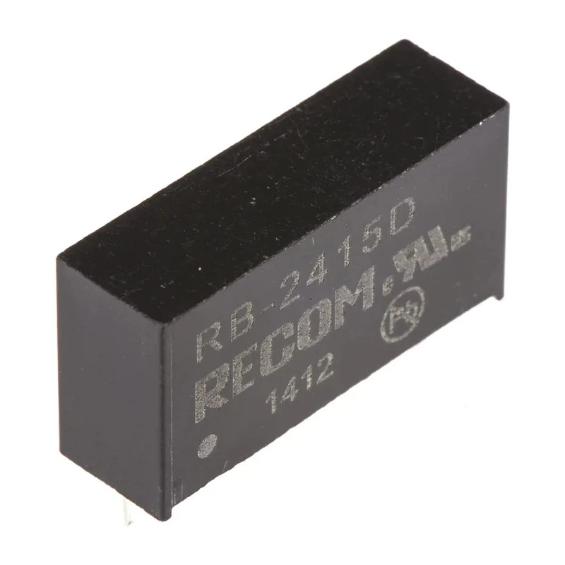 Recom DC/DC Converter 15V Output, 21.6 to 26.4V Input, 1W Power, 7-Pin Through Hole Mount RB-2415D