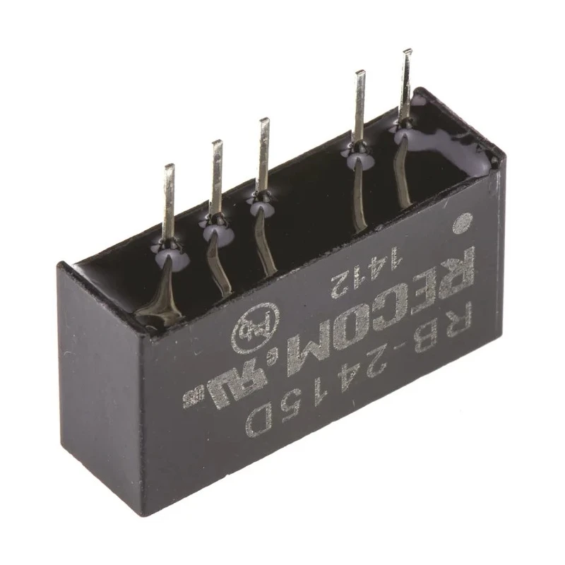 Recom DC/DC Converter 15V Output, 21.6 to 26.4V Input, 1W Power, 7-Pin Through Hole Mount RB-2415D