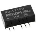 Recom 1W SIP Through Hole Dual Output DC/DC Converter 15V dc / -15V dc, 33 mA, 12V dc Input, 10.8V dc Input RB-1215D