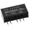Recom 1W SIP Through Hole Dual Output DC/DC Converter 15V dc / -15V dc, 33 mA, 12V dc Input, 10.8V dc Input RB-1215D
