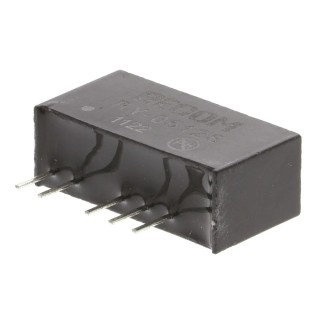 Recom DC/DC Converter through-hole SIP package 1 W power 12 V dc output 84 mA current RY-0512S
