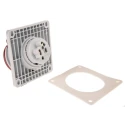 MENNEKES Industrial Power Connector Panel Mount 16A 400V IP44 Red Polycarbonate 4 Pole 7313 IP44