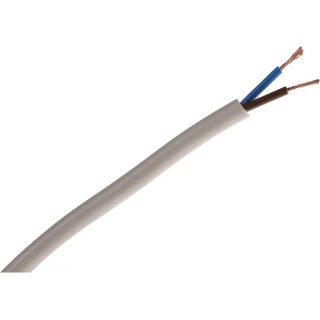 RS PRO 2 Core Power Cable White 0.5mm² 70 °C 100 m Polyvinyl Chloride 491-853