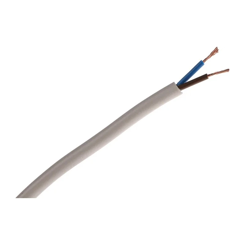RS PRO 2 Core Power Cable White 0.5mm² 70 °C 100 m Polyvinyl Chloride 491-853