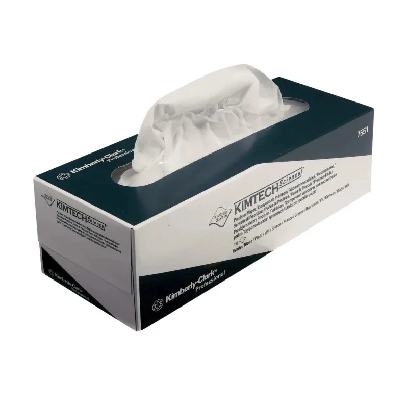 KIMTECH Science Precision Wipes Dry Cleaning, Box of 198, 310 x 285 mm, Single Use, 1-Ply 7551