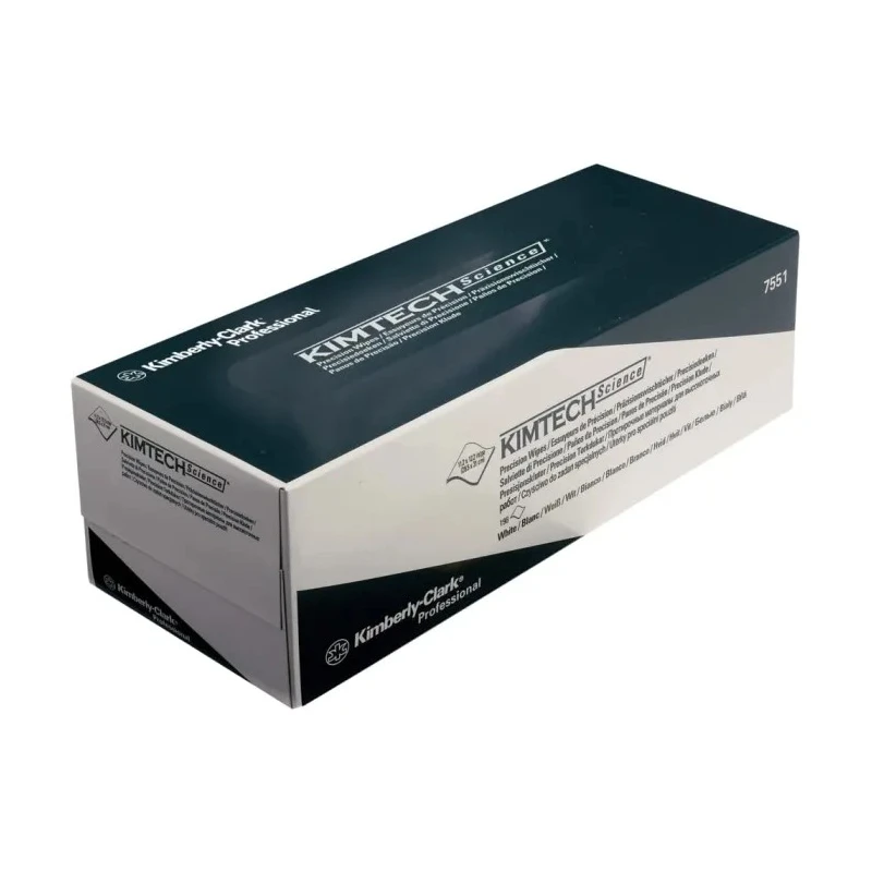 KIMTECH Science Precision Wipes Dry Cleaning, Box of 198, 310 x 285 mm, Single Use, 1-Ply 7551