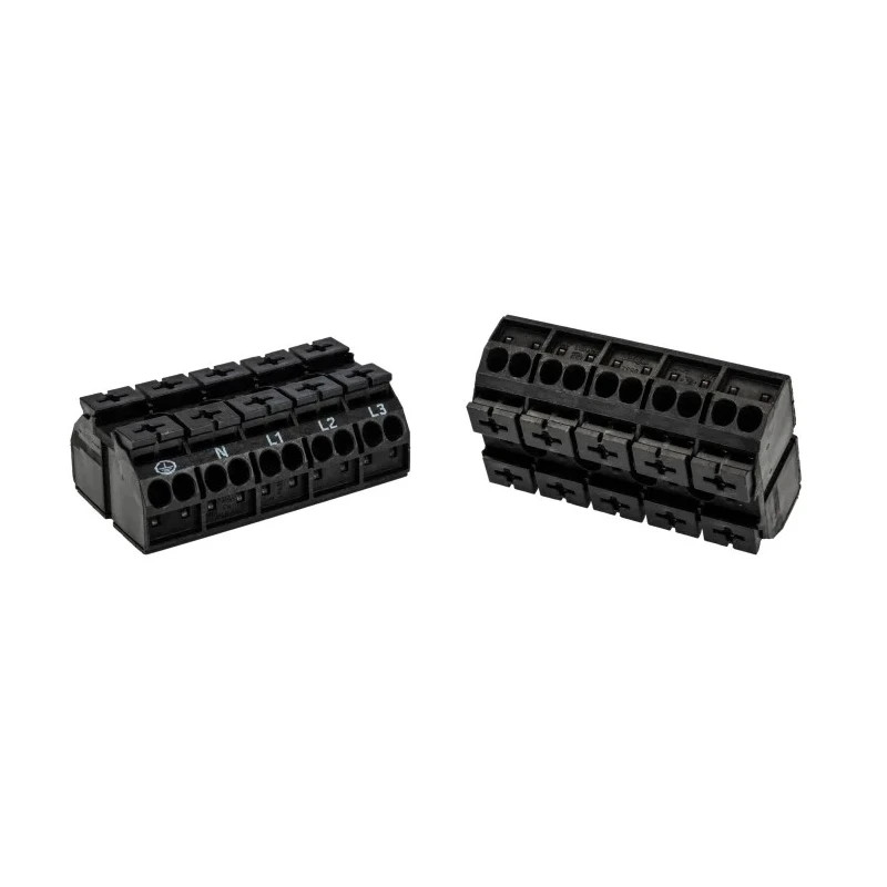 WAGO 862 Series Terminal Strip 5-Way, 12AWG to 20AWG Wire, 32A Cage Clamp, Screw Mount 862-1505