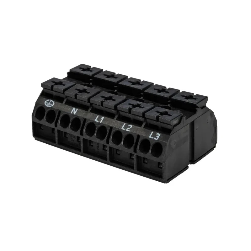 WAGO 862 Series Terminal Strip 5-Way, 12AWG to 20AWG Wire, 32A Cage Clamp, Screw Mount 862-1505