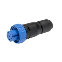 Bulgin Circular Connector, 6 Contacts, Cable Mount, Miniature Size, Socket Female, IP68 Rated, Polymer PX0410/06S/4550