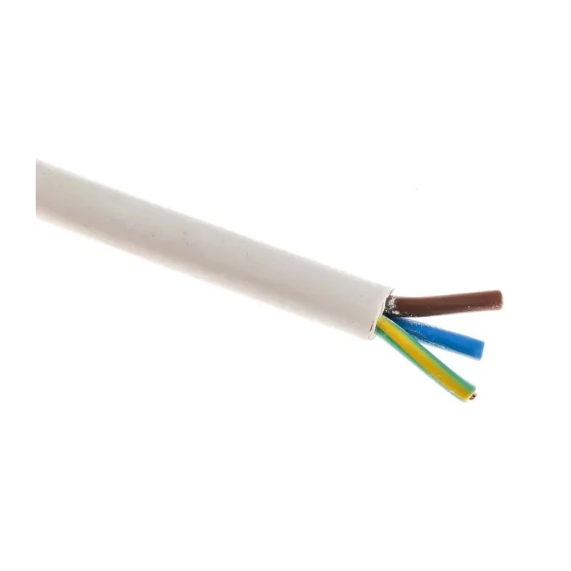 RS PRO 3 Core Power Cable White 1mm² 70°C 100m Polyvinyl Chloride 491-897