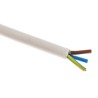 RS PRO 3 Core Power Cable White 1mm² 70°C 100m Polyvinyl Chloride 491-897