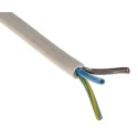 RS PRO 3 Core Power Cable White 1.5mm² 70°C 100m Polyvinyl Chloride Jacket 500V 491-992