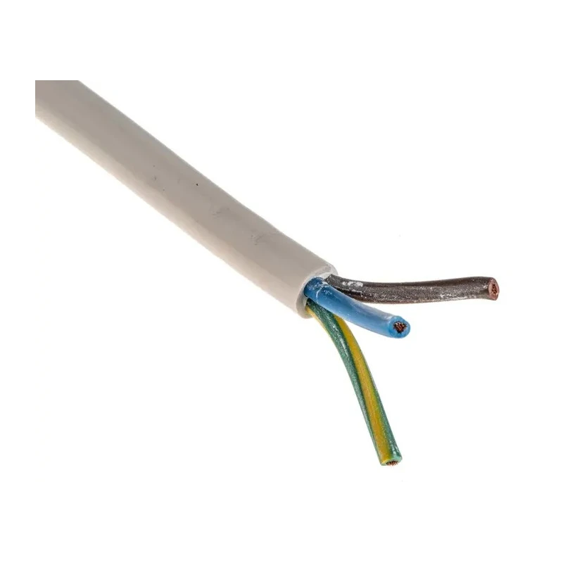 RS PRO 3 Core Power Cable White 1.5mm² 70°C 100m Polyvinyl Chloride Jacket 500V 491-992