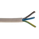 RS PRO 3 Core Power Cable White 1.5mm² 70°C 100m Polyvinyl Chloride Jacket 500V 491-992