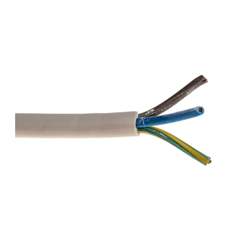 RS PRO 3 Core Power Cable White 1.5mm² 70°C 100m Polyvinyl Chloride Jacket 500V 491-992