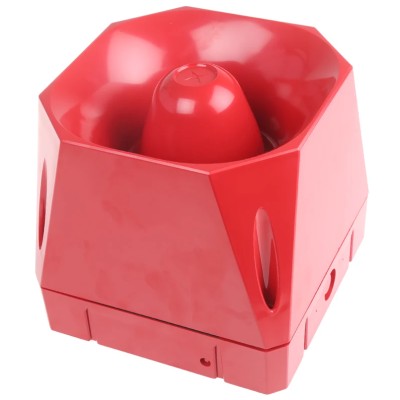 Eaton Asserta Maxi Series Electronic Sounder Surface Mount Red ABS Housing IP66 AC 230V AC 42-Tone 120dB 