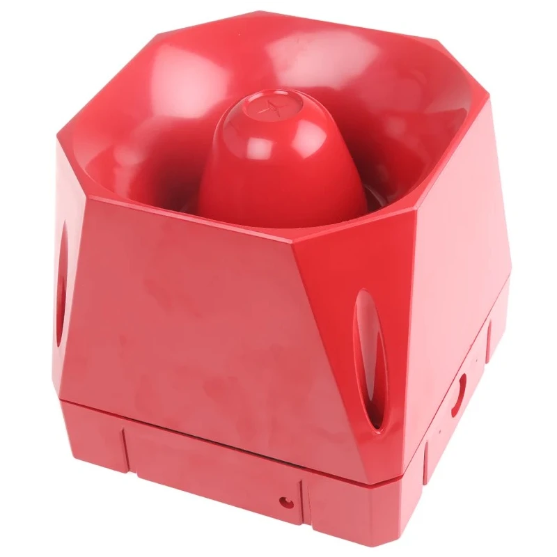 Eaton Asserta Maxi Series Electronic Sounder Surface Mount Red ABS Housing IP66 AC 230V AC 42-Tone 120dB 