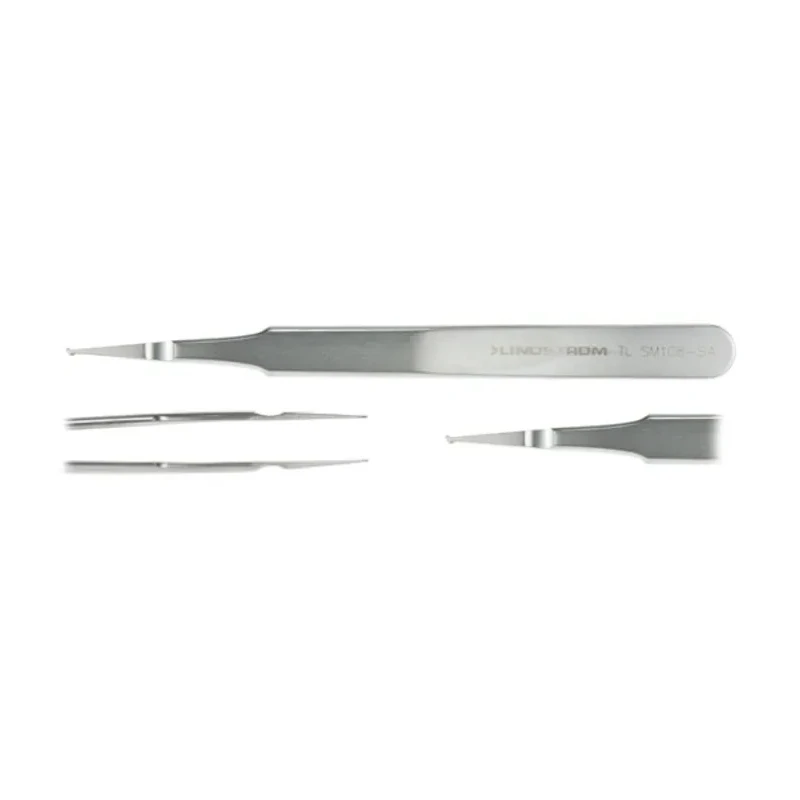 Lindstrom 120mm Stainless Steel Rounded ESD Safe Tweezer TL SM 108-SA